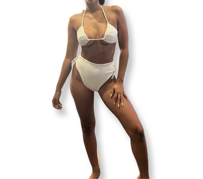 Waffle High Waisted Bikini Bottom - SMOKKE SHOW